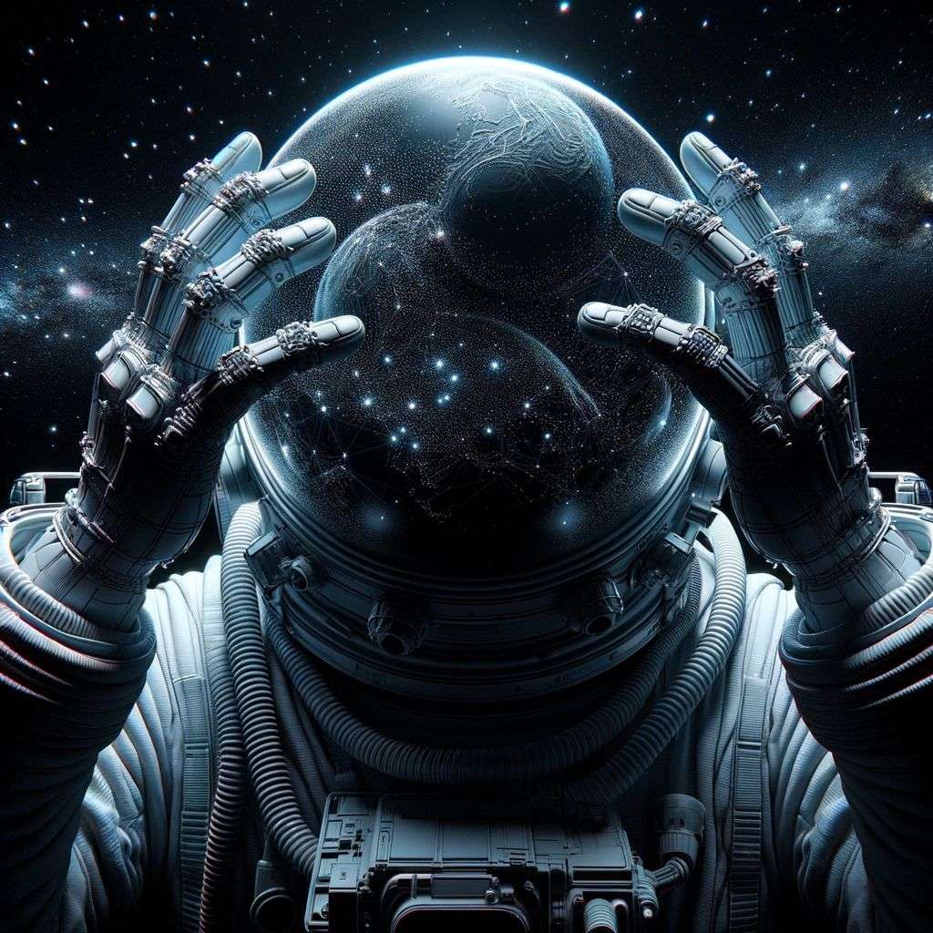 an astronaut, digital art, 3D style